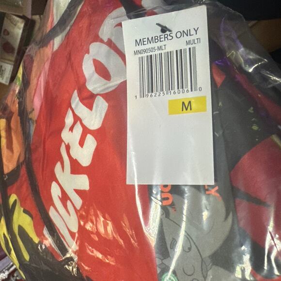 Members Only Jacket Men's Size M Windbreaker Hooded Nickelodeon SpongeBob Y2K - Picture 5 of 5